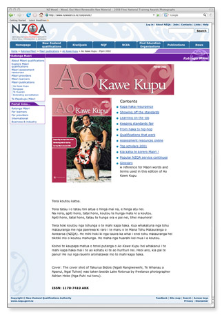 Ao Kawe Kupu - issue 3 homepage