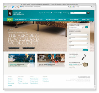Cavalier Bremworth - homepage template