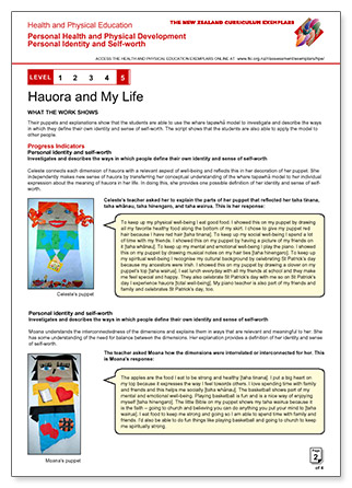Exemplars - Health & PE cover page