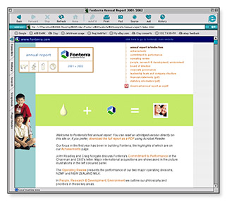 Fonterra Annual Report 2001-2002 - homepage