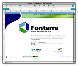 Fonterra - homepage