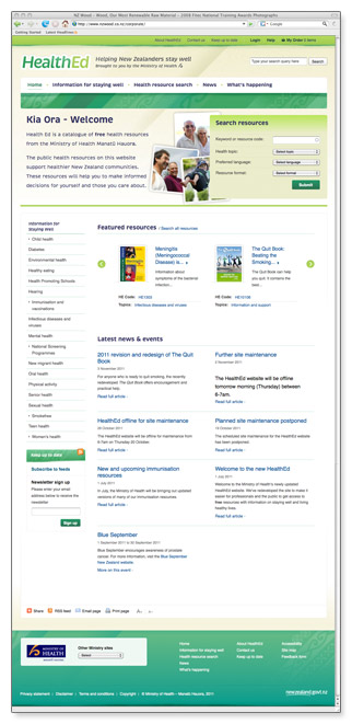 HealthEd - homepage