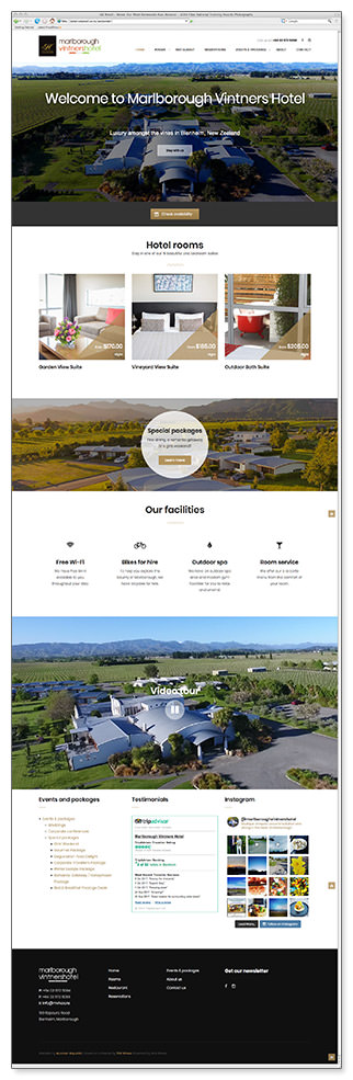 Marlborough Vintners Hotel - homepage