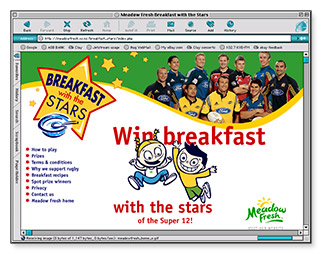Meadow Fresh Breakfast with the Stars - homepage
