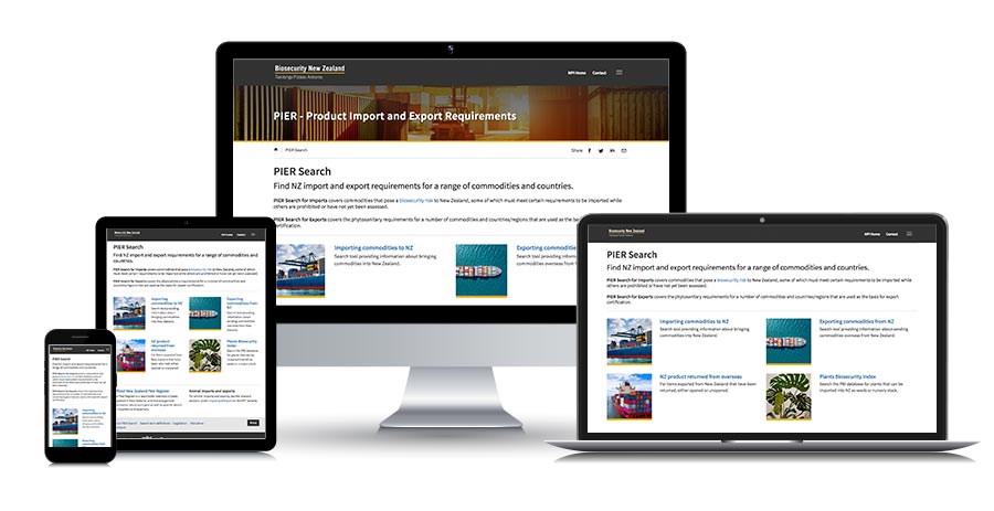 MPI PIER Search responsive screens in various devices