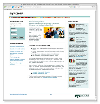 myVictoria - homepage