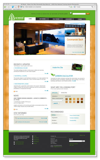 NZWood (resources) - homepage (original design)