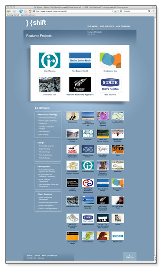 Shift - homepage