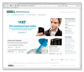Telecom Global Roaming - homepage
