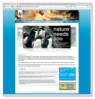 WWF-NZ - homepage