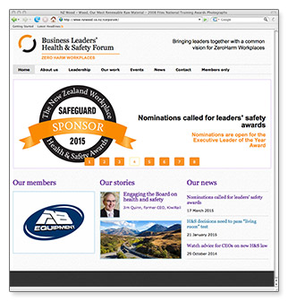 Zero Harm - homepage